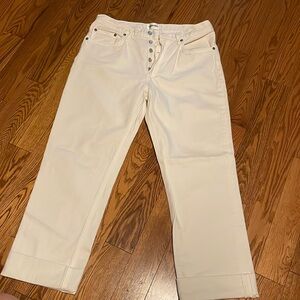 Agolde Cream straight leg jeans